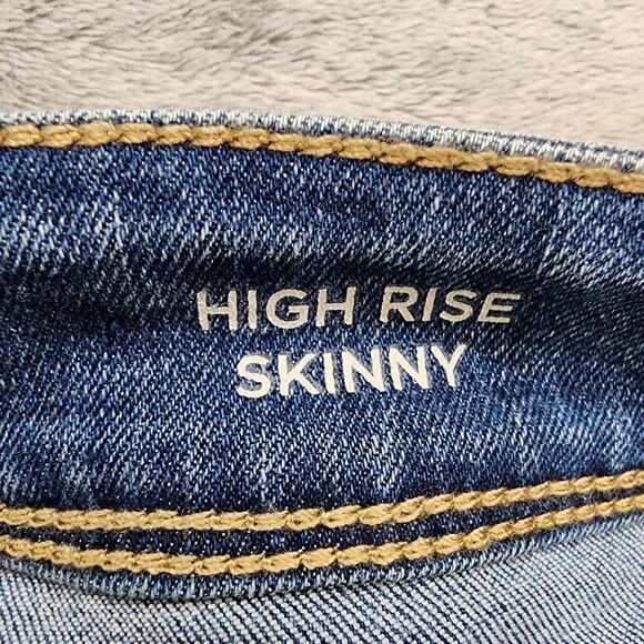 Dip Jeans Womens 10 Blue High Rise Skinny Leg Ankle Stretch Denim Repreve Casual - Picture 6 of 13